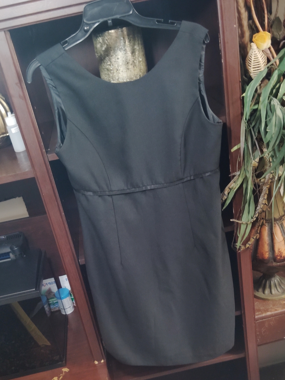 Sleeveless Black Sheath Dress - Tailored Professional Style